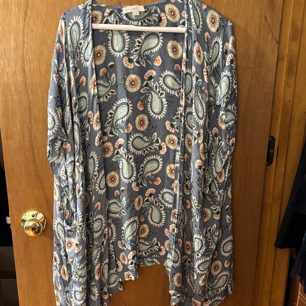LOFT Multicolor Paisley Kimono